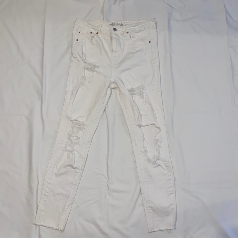 Wild Fable white ripped skinny jeans